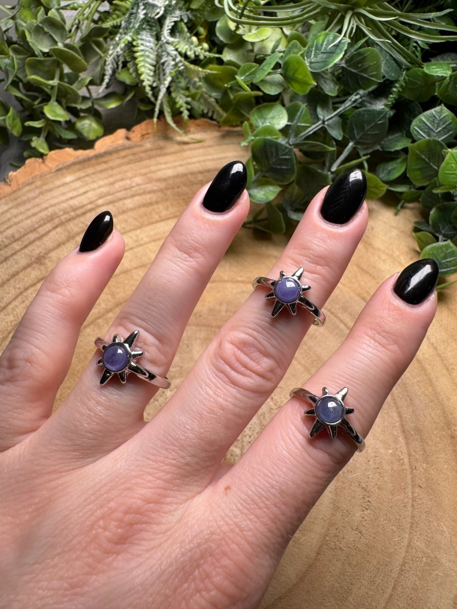 Iolite Star Ring Adjustable | Copper Ashes