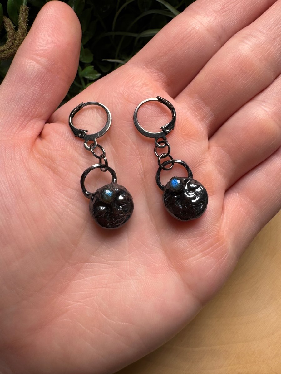 Ivy - Labradorite Goddess Earrings | Copper Ashes