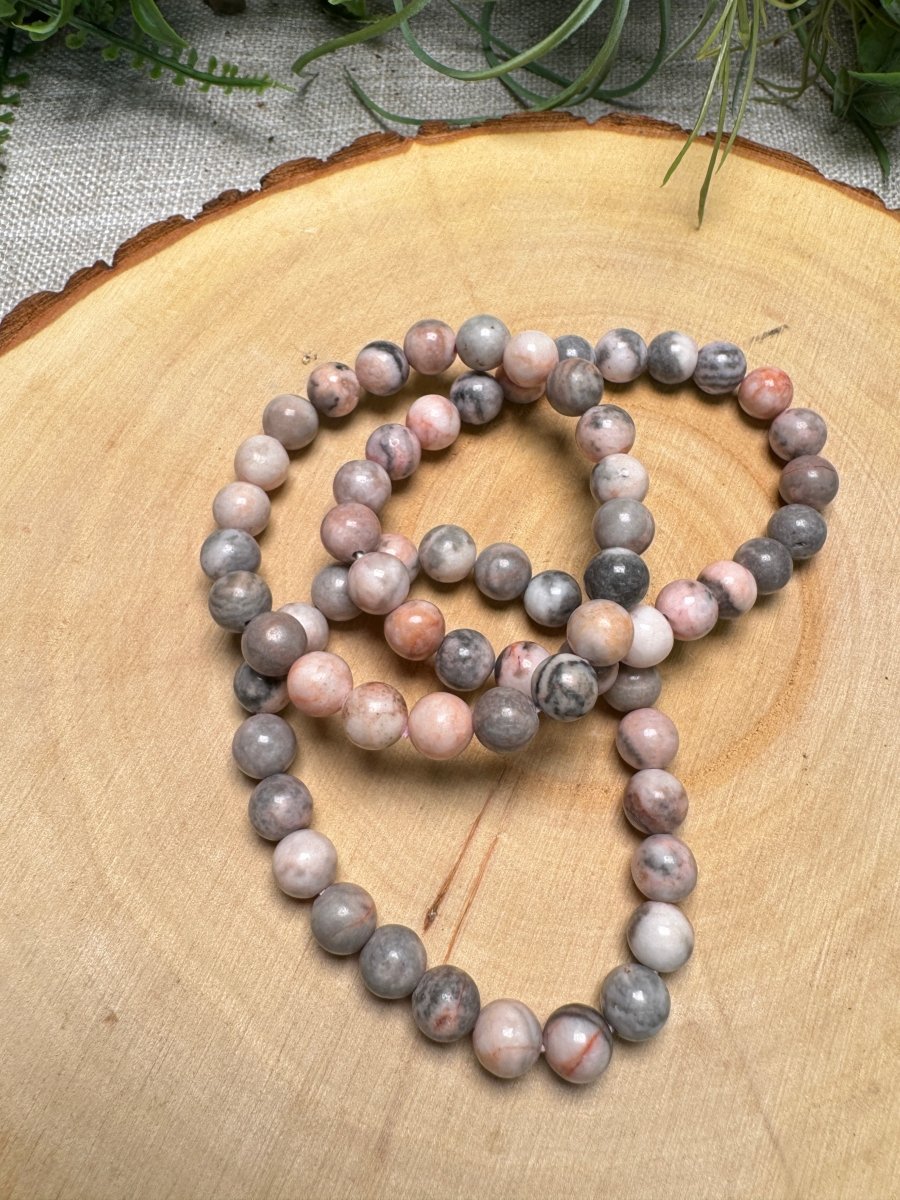 Jasper 8mm Beaded Bracelet | Copper Ashes