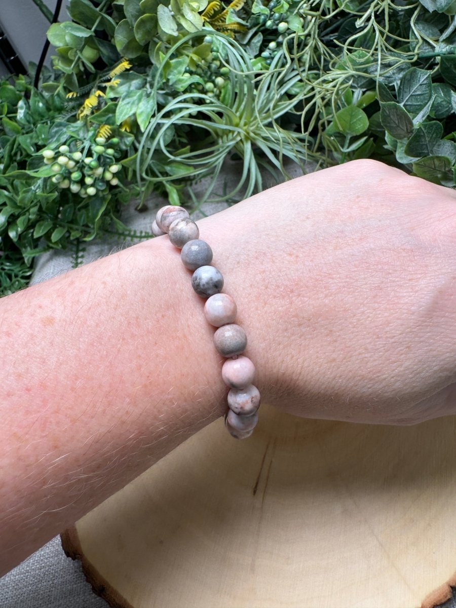 Jasper 8mm Beaded Bracelet | Copper Ashes