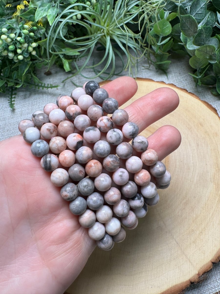 Jasper 8mm Beaded Bracelet | Copper Ashes