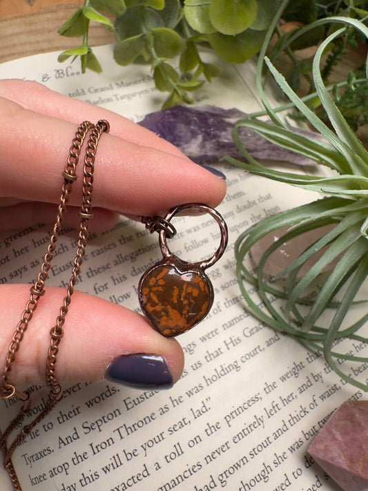 Jasper Heart Necklace | Copper Ashes
