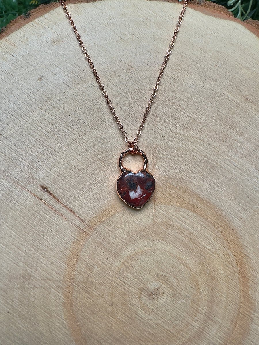 Jasper Heart Necklace | Copper Ashes