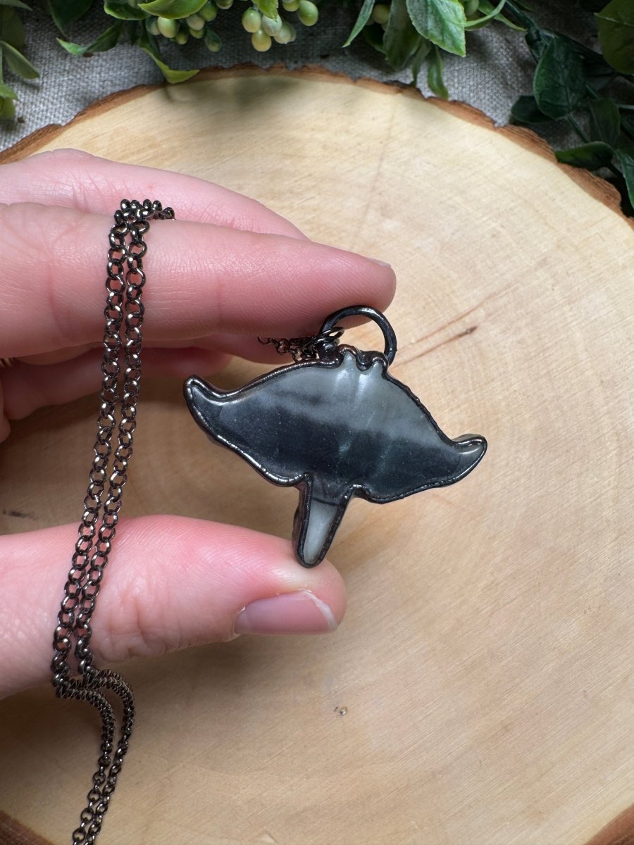 Jasper Manta Ray Necklace | Copper Ashes
