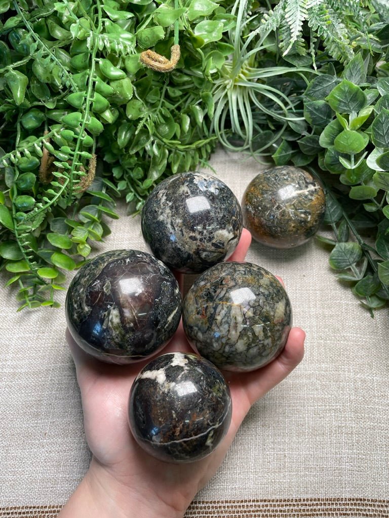 Jasper Mix Sphere | Copper Ashes