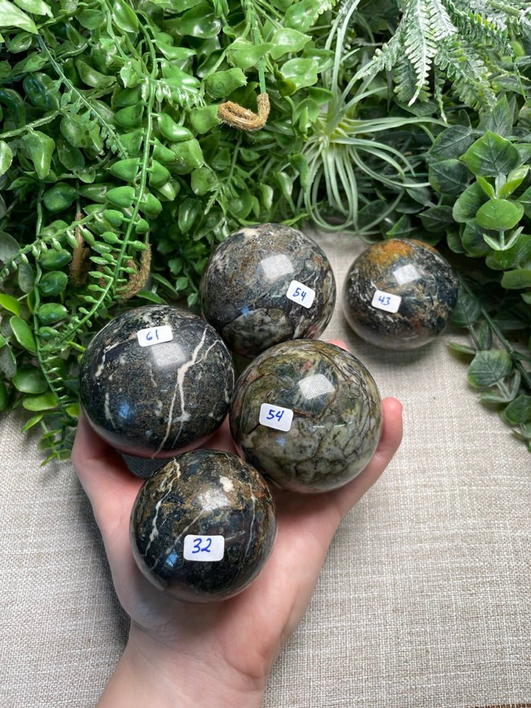 Jasper Mix Sphere | Copper Ashes