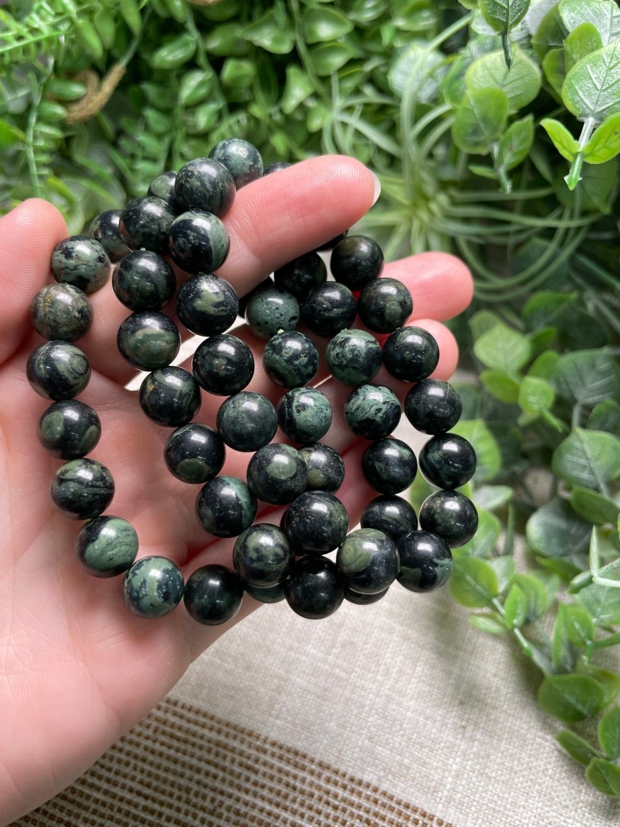 Kambaba Jasper 10mm Beaded Bracelet | Copper Ashes