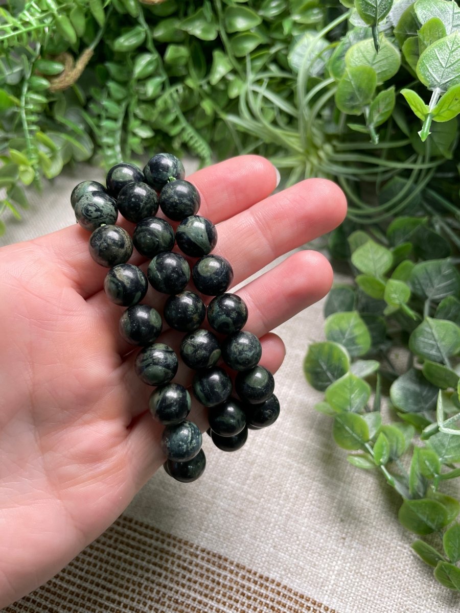 Kambaba Jasper 10mm Beaded Bracelet | Copper Ashes