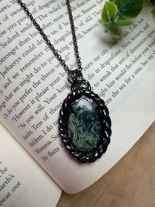 Kambaba Jasper Necklace | Copper Ashes