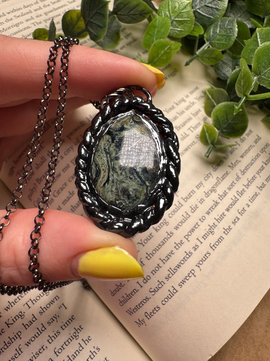 Kambaba Jasper Necklace | Copper Ashes
