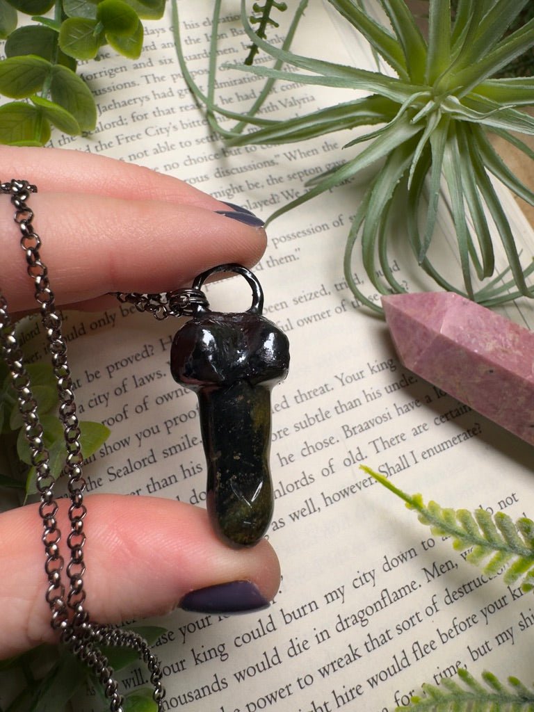 Kambaba Jasper Penis Necklace | Copper Ashes