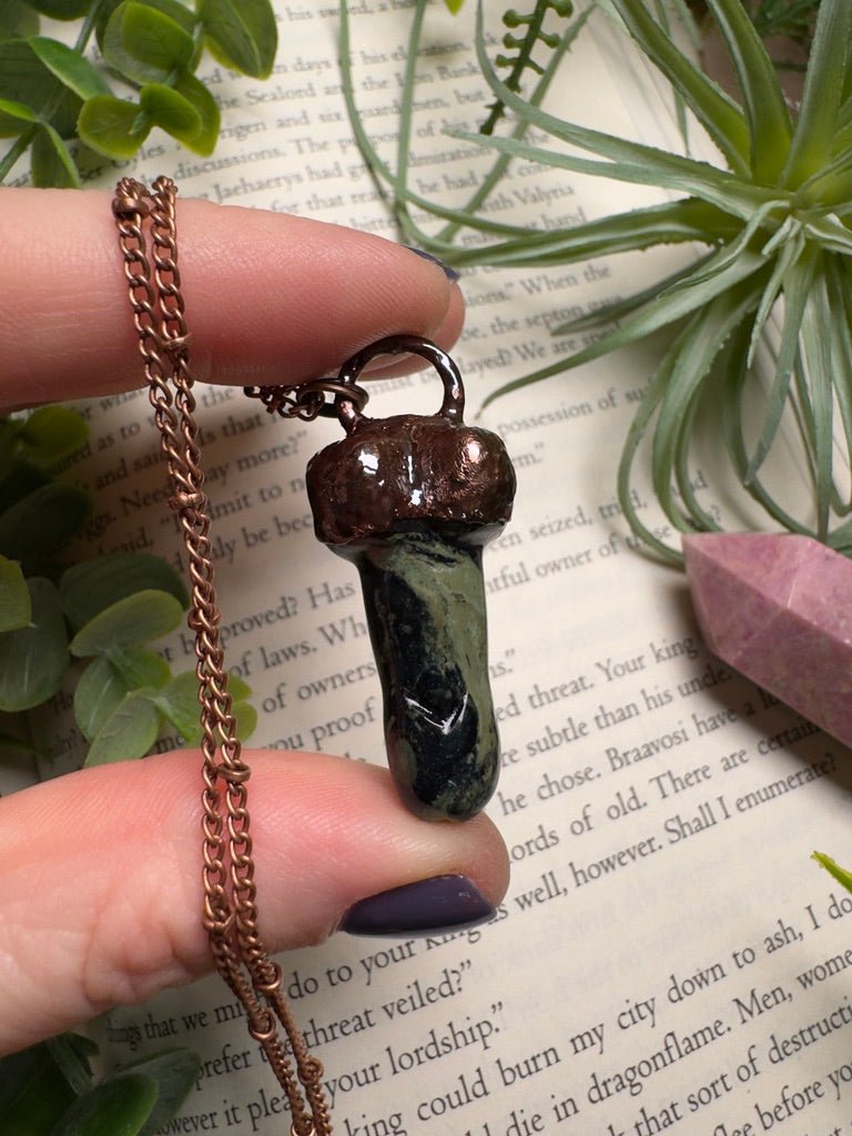 Kambaba Jasper Penis Necklace | Copper Ashes