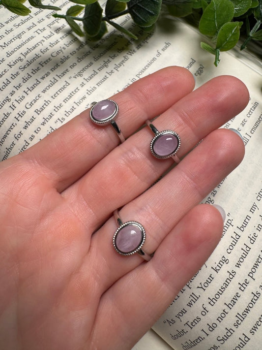 Kunzite Adjustable Ring | Copper Ashes