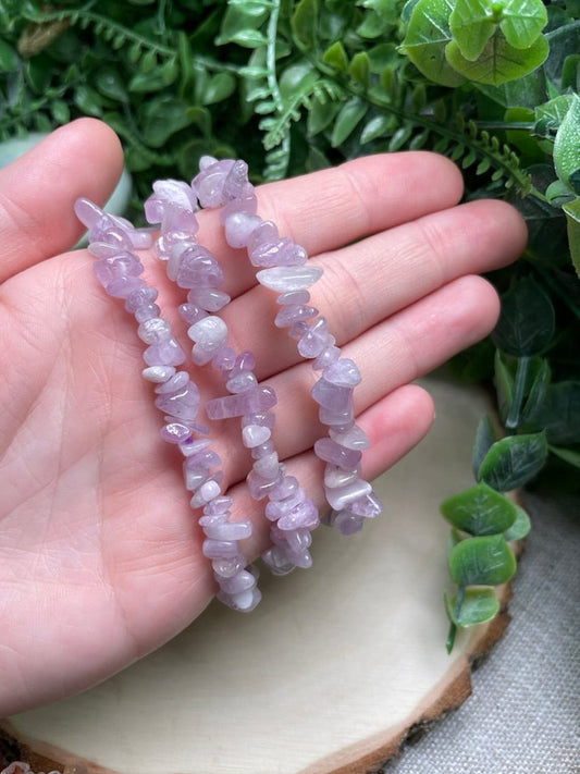Kunzite Chip Bracelet | Copper Ashes
