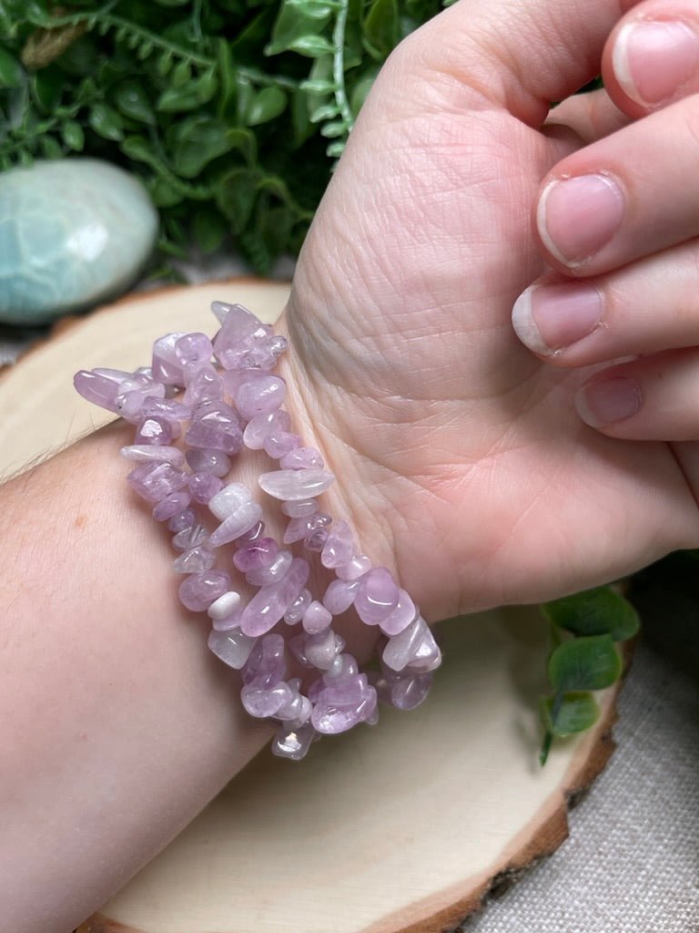 Kunzite Chip Bracelet | Copper Ashes
