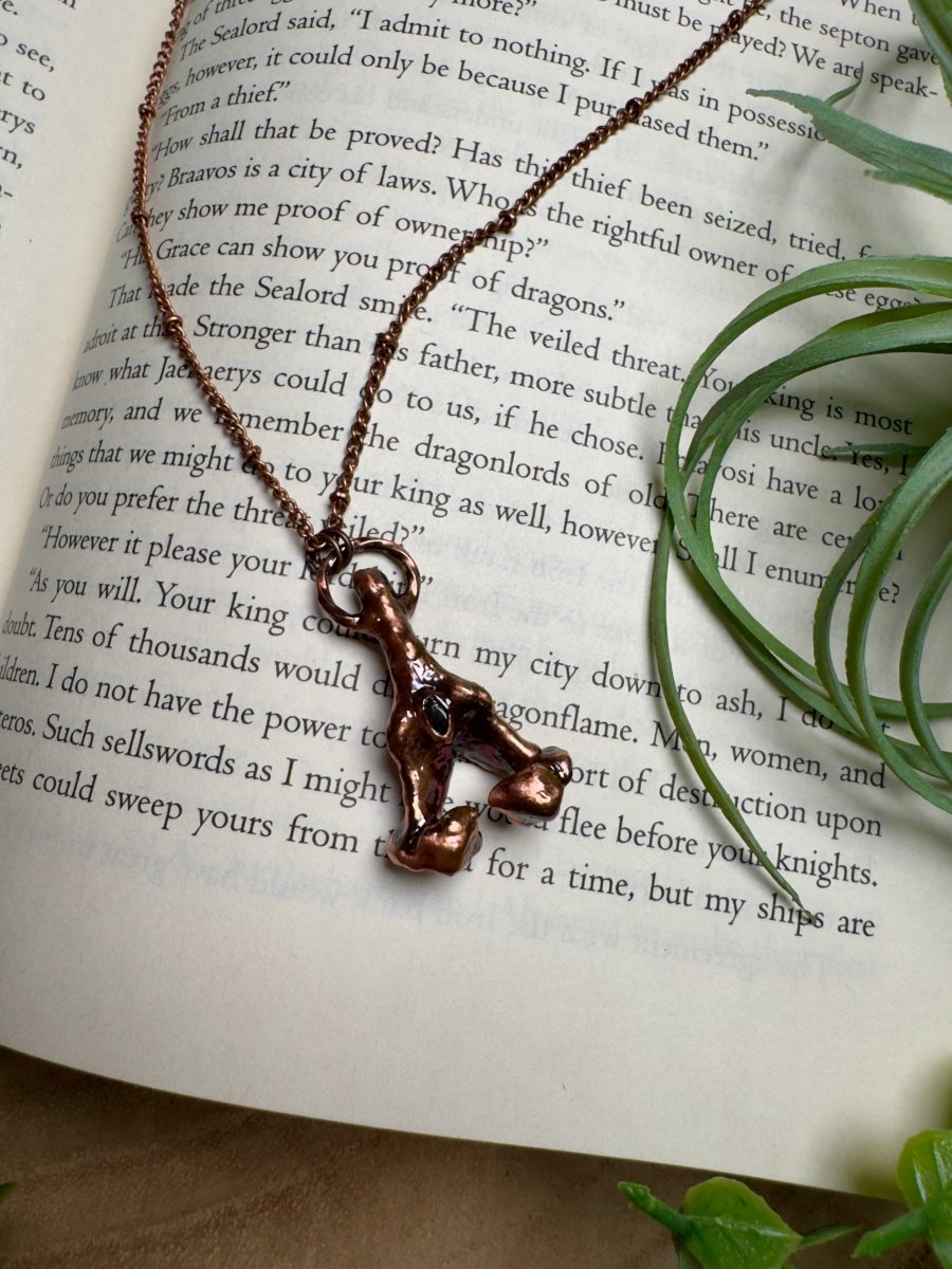 Labradorite and Bone Necklace | Copper Ashes