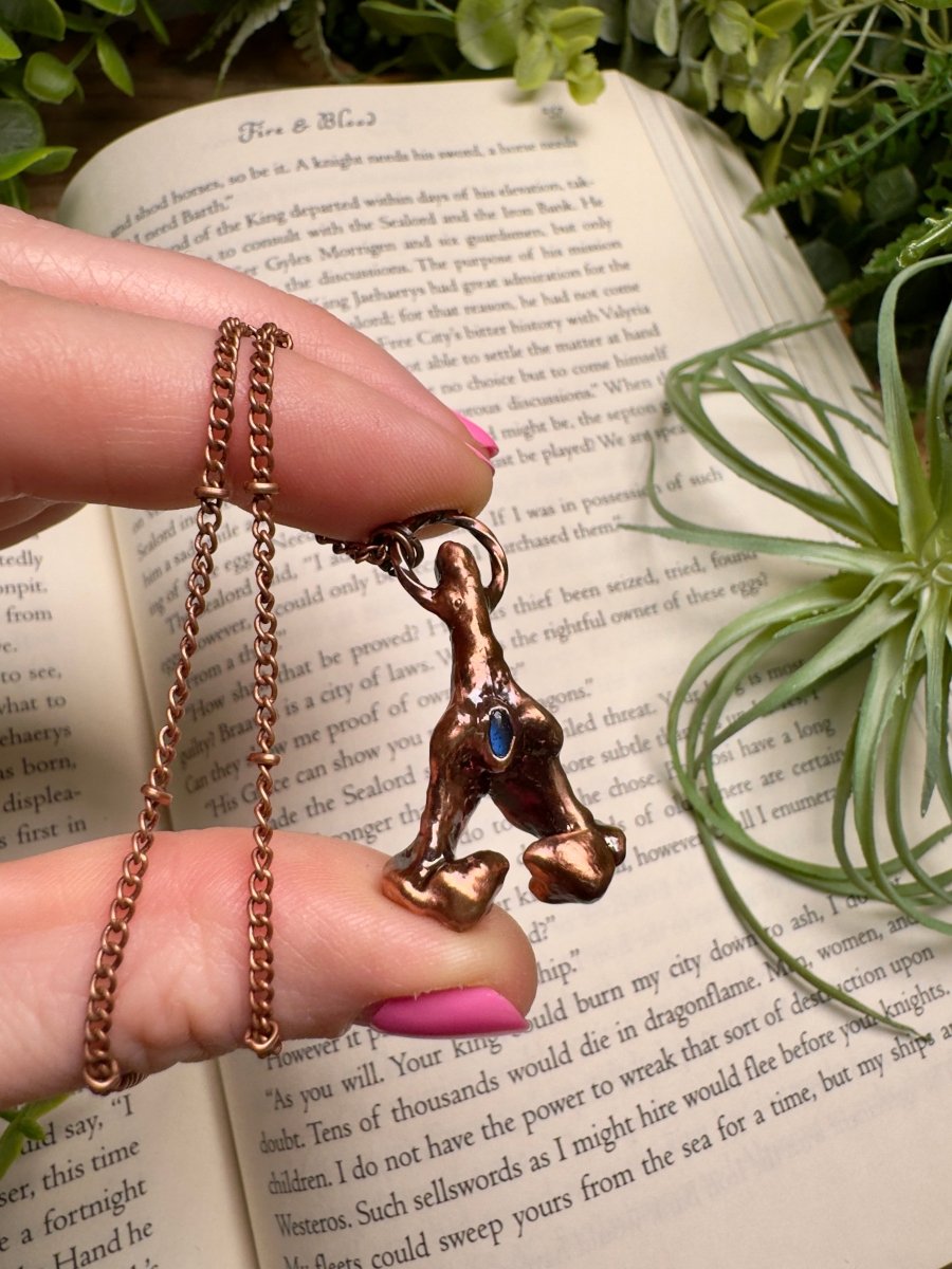 Labradorite and Bone Necklace | Copper Ashes