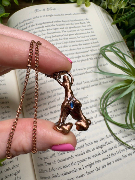 Labradorite and Bone Necklace | Copper Ashes