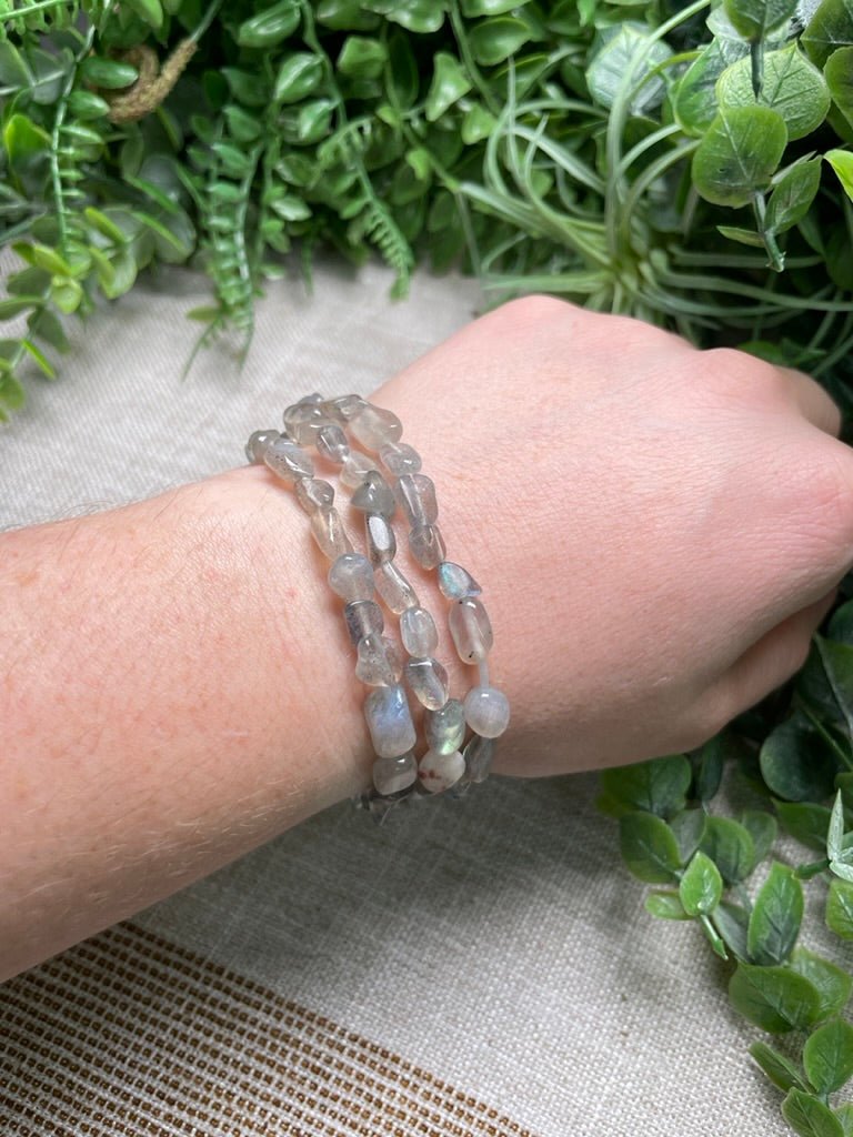 Labradorite Beaded Bracelet | Copper Ashes