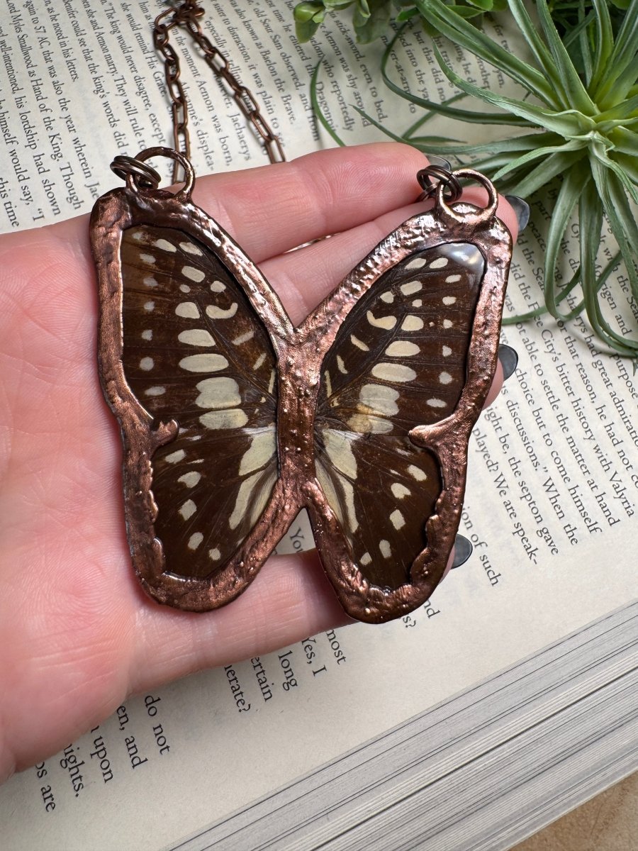 Labradorite Butterfly Necklace | Copper Ashes