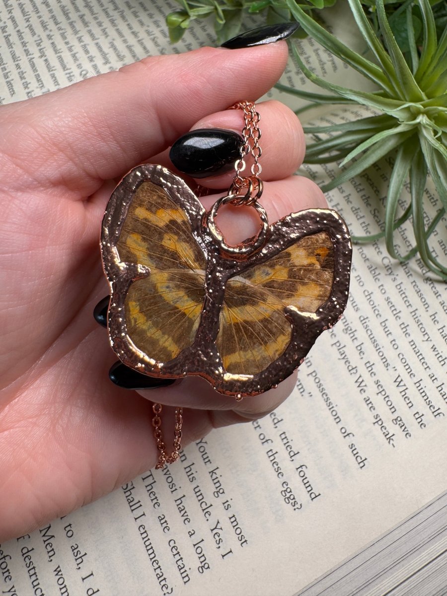 Labradorite Butterfly Necklace | Copper Ashes