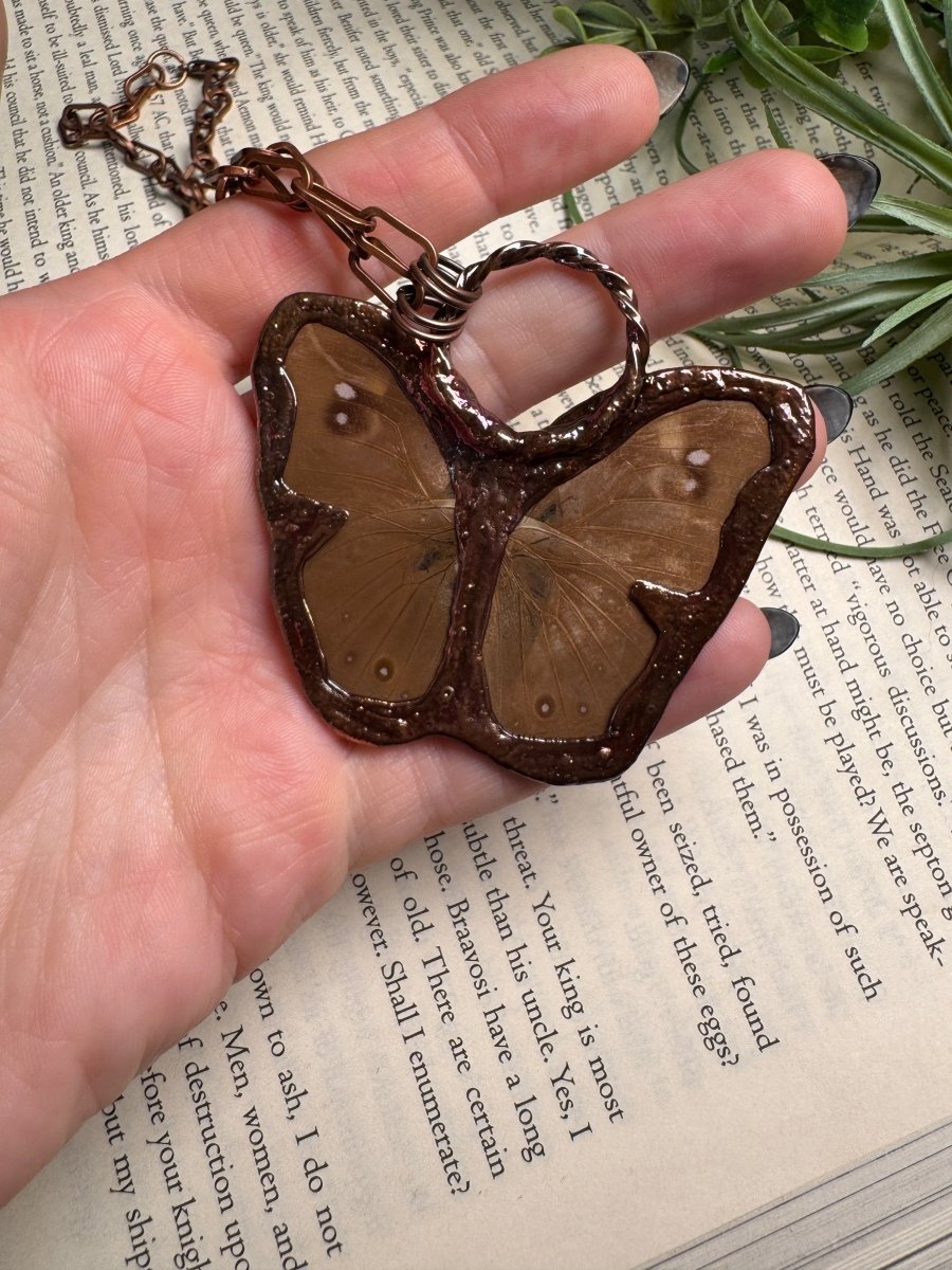 Labradorite Butterfly Necklace | Copper Ashes