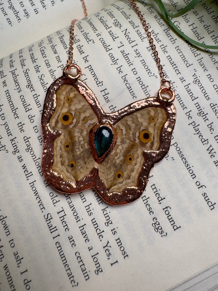 Labradorite Butterfly Necklace (double sided) | Copper Ashes