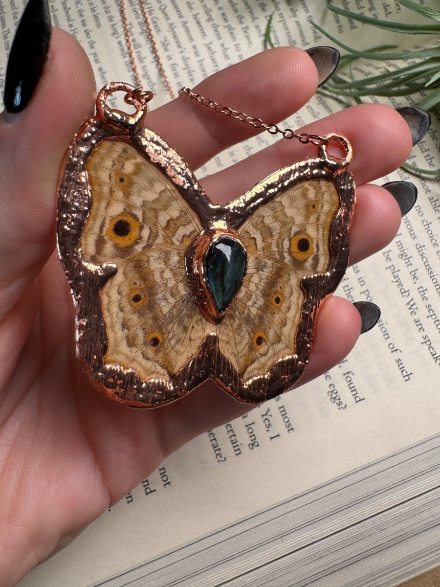 Labradorite Butterfly Necklace (double sided) | Copper Ashes
