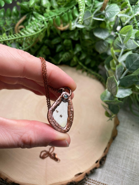 Labradorite Butterfly Wing Necklace | Copper Ashes