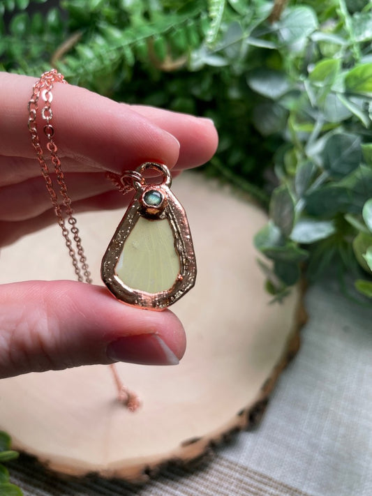 Labradorite Butterfly Wing Necklace | Copper Ashes