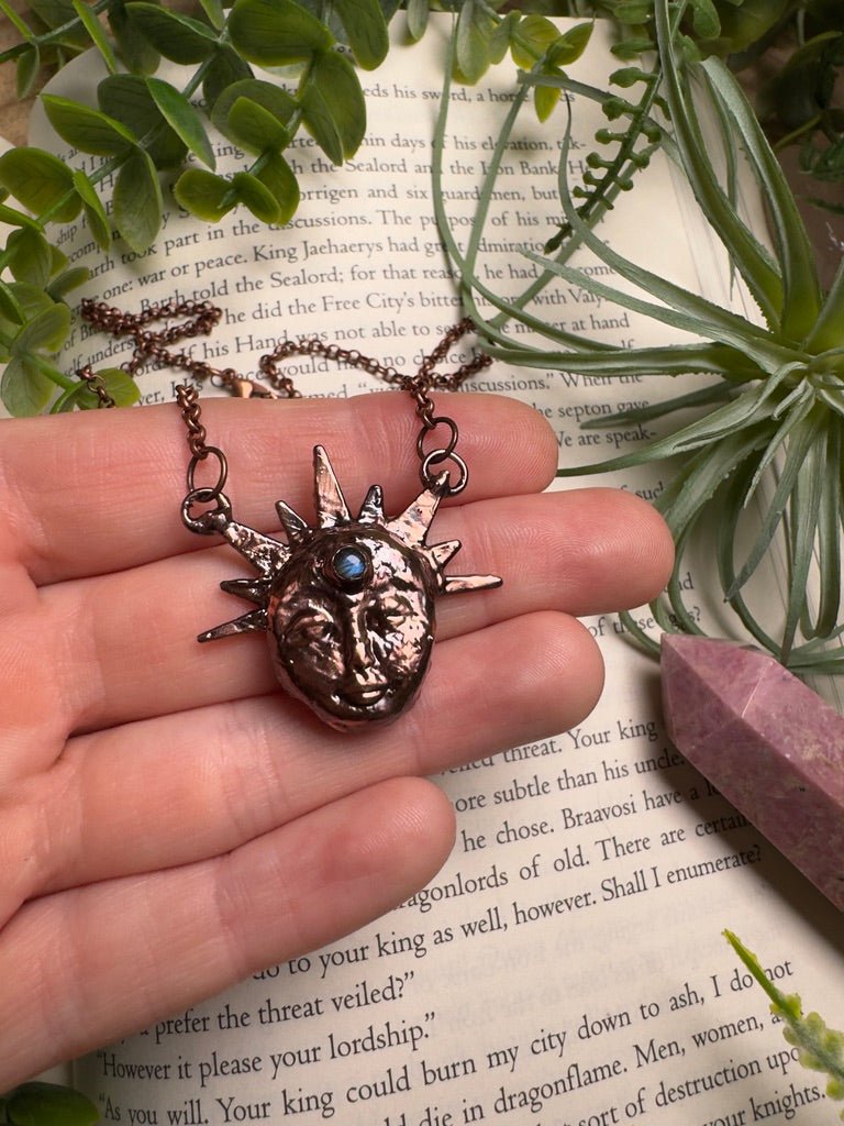 Labradorite Celestial Relic Goddess Necklace | Copper Ashes