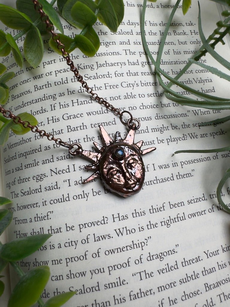 Labradorite Celestial Relic Goddess Necklace | Copper Ashes
