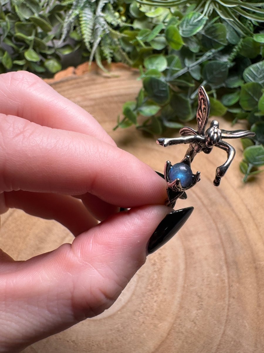 Labradorite Fairy Ring Adjustable | Copper Ashes