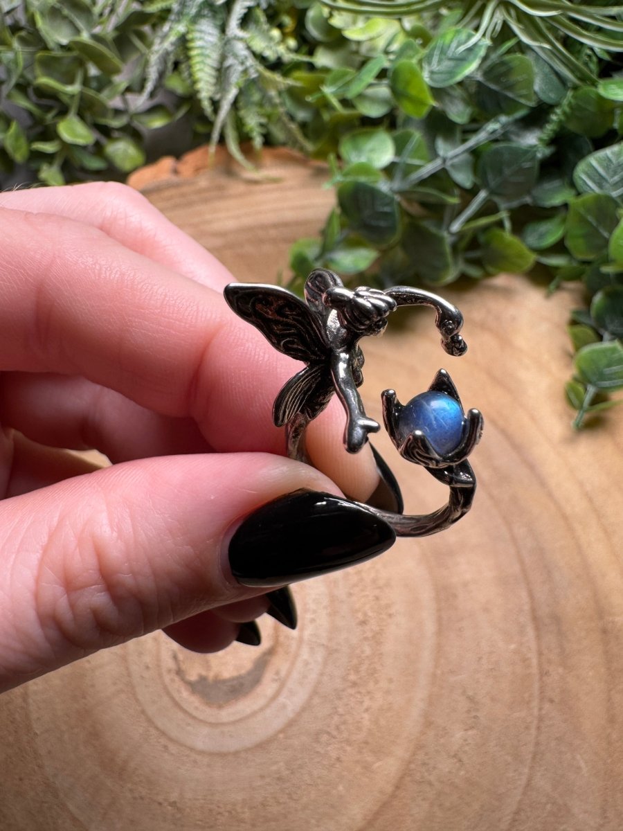 Labradorite Fairy Ring Adjustable | Copper Ashes