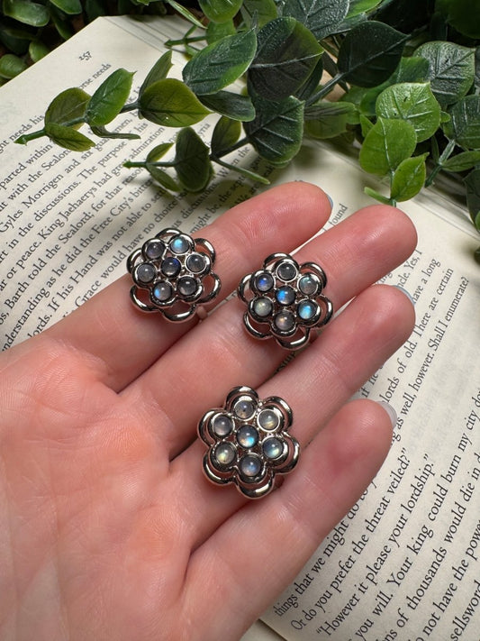 Labradorite Fidget Adjustable Ring | Copper Ashes