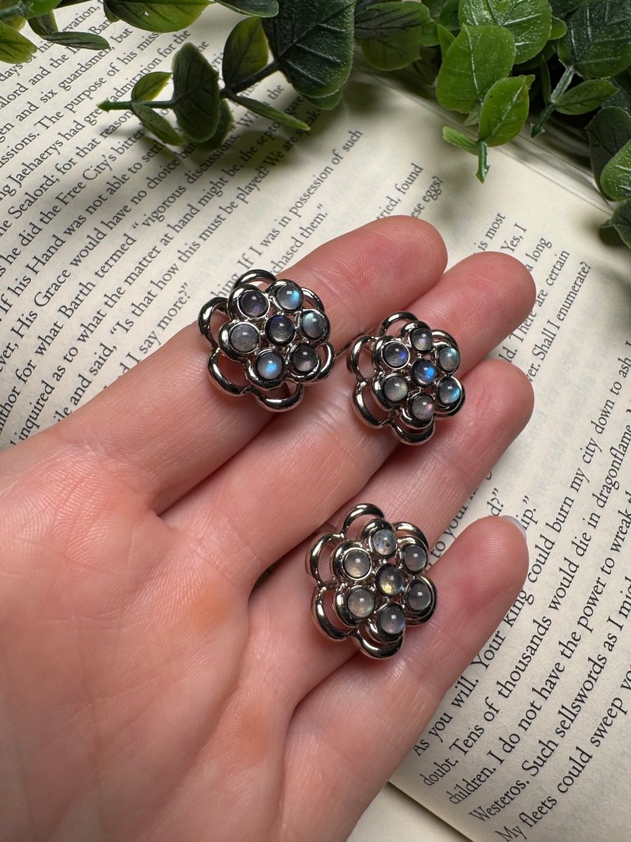 Labradorite Fidget Adjustable Ring | Copper Ashes
