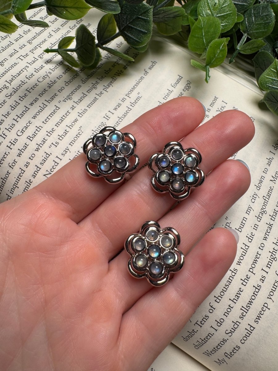 Labradorite Fidget Adjustable Ring | Copper Ashes