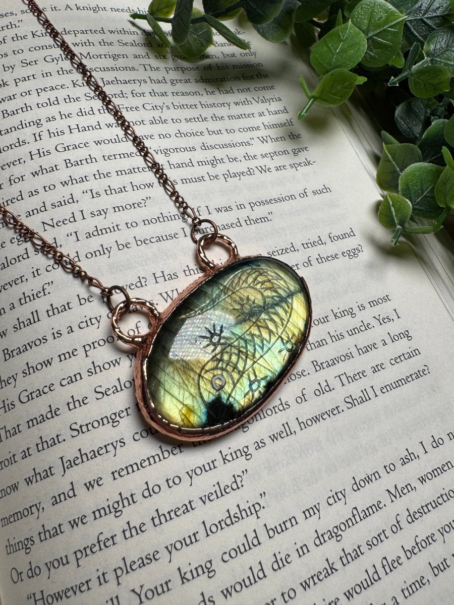 Labradorite Lizard Necklace | Copper Ashes