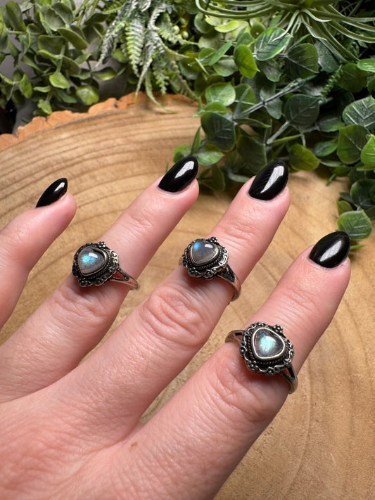 Labradorite Ring Adjustable | Copper Ashes