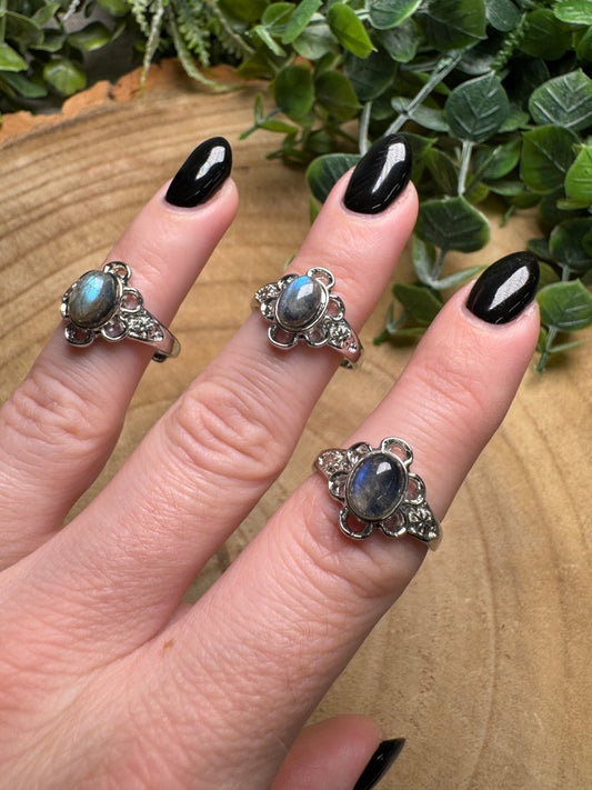 Labradorite Ring Adjustable | Copper Ashes