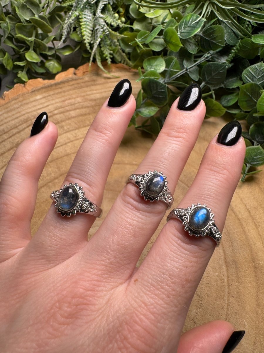 Labradorite Ring Adjustable | Copper Ashes