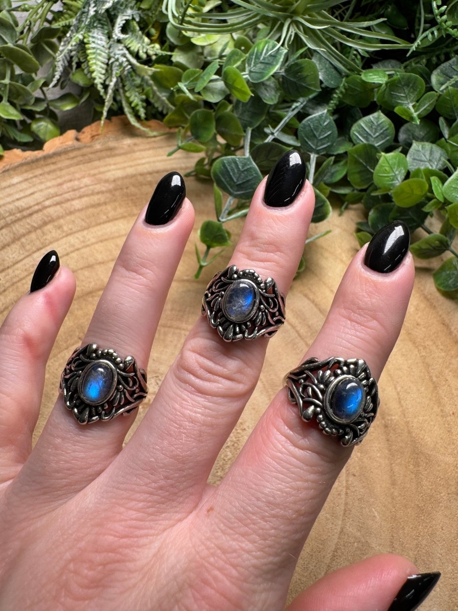 Labradorite Ring Adjustable | Copper Ashes