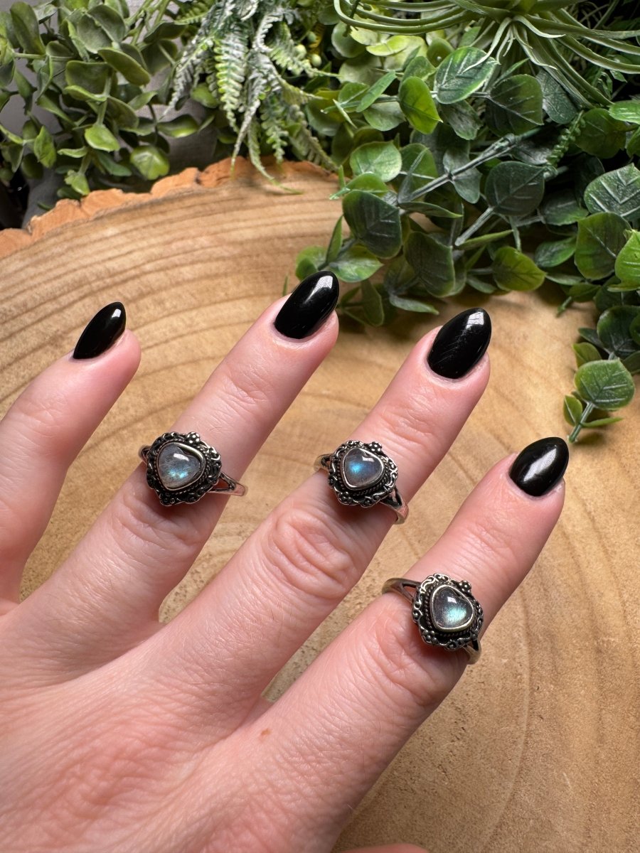 Labradorite Ring Adjustable | Copper Ashes