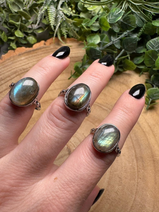 Labradorite Ring Adjustable | Copper Ashes