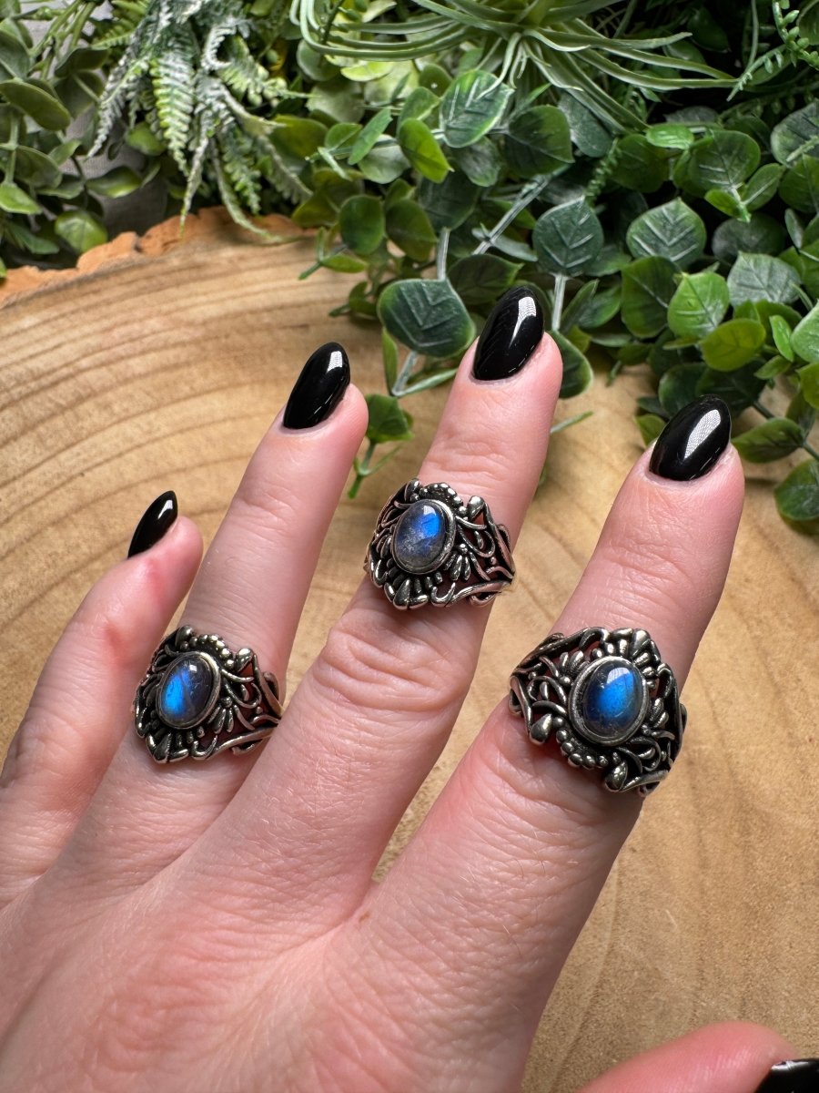 Labradorite Ring Adjustable | Copper Ashes