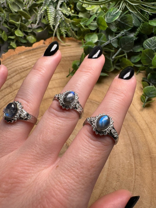 Labradorite Ring Adjustable | Copper Ashes