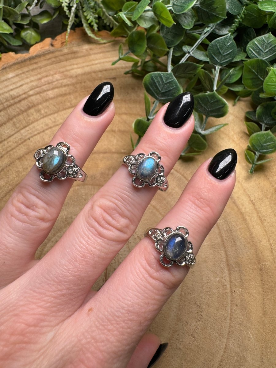 Labradorite Ring Adjustable | Copper Ashes