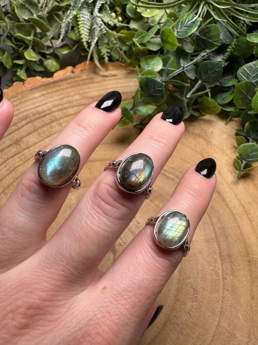 Labradorite Ring Adjustable | Copper Ashes