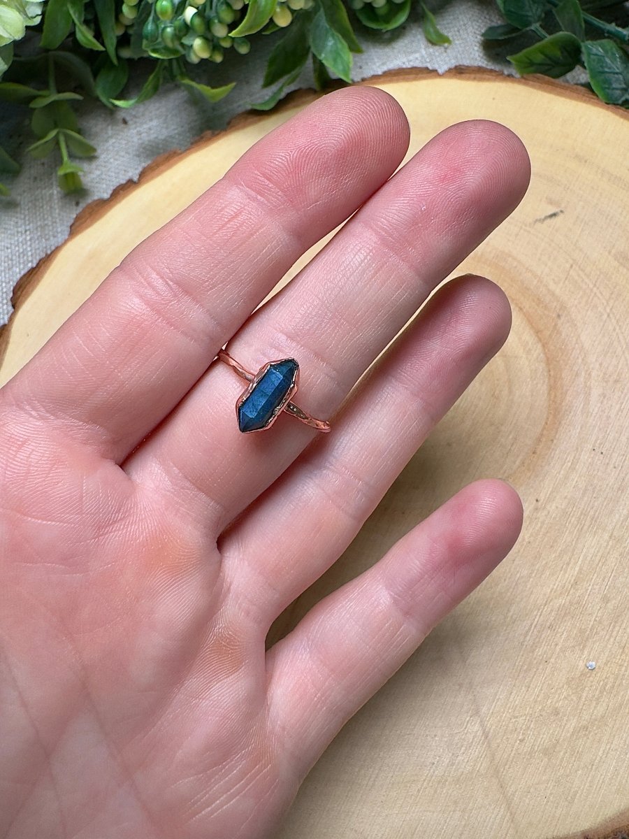Labradorite Ring Size 7.5 | Copper Ashes