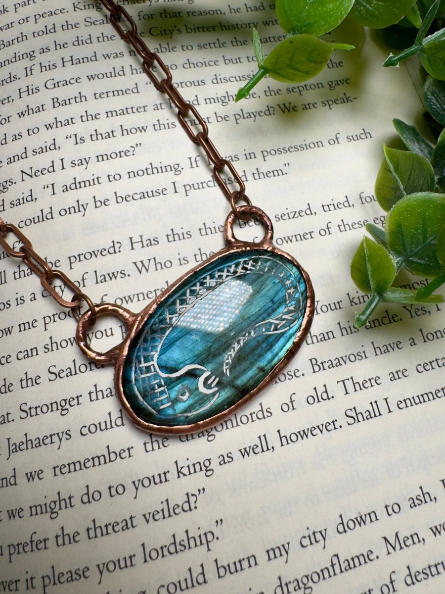 Labradorite Snake Necklace | Copper Ashes
